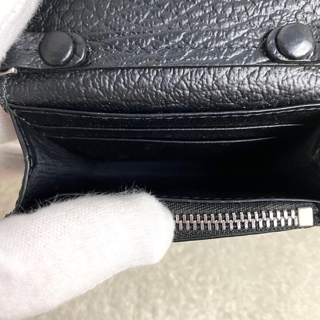 【極美品☆最高級】メゾンマルジェラ チェーンウォレット ブラック 4ステッチ