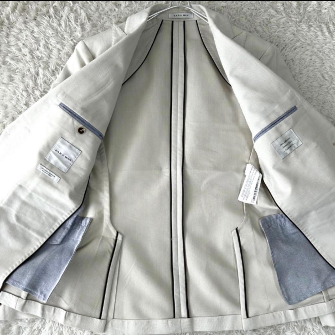未使用タグ付◆ZARA ザラ テーラードジャケット ◆アイボリー ホワイト46