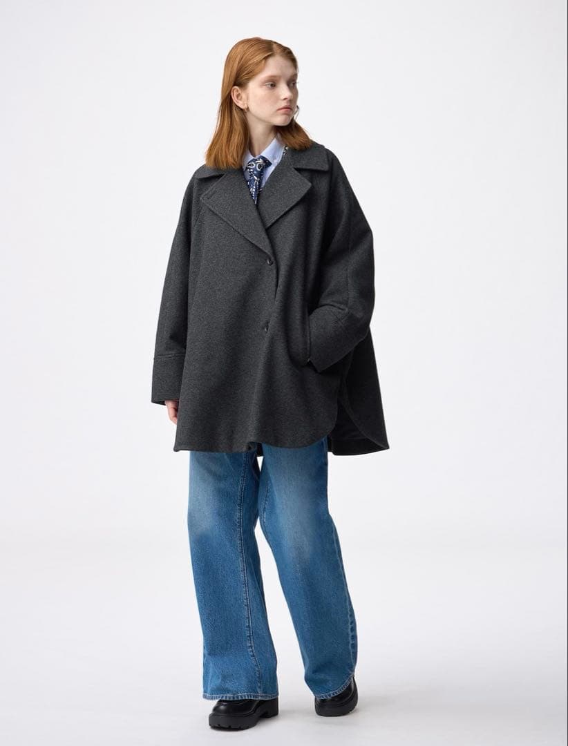 新品　タグ付き　コージーメルトンケープコート　gu GU 完売品