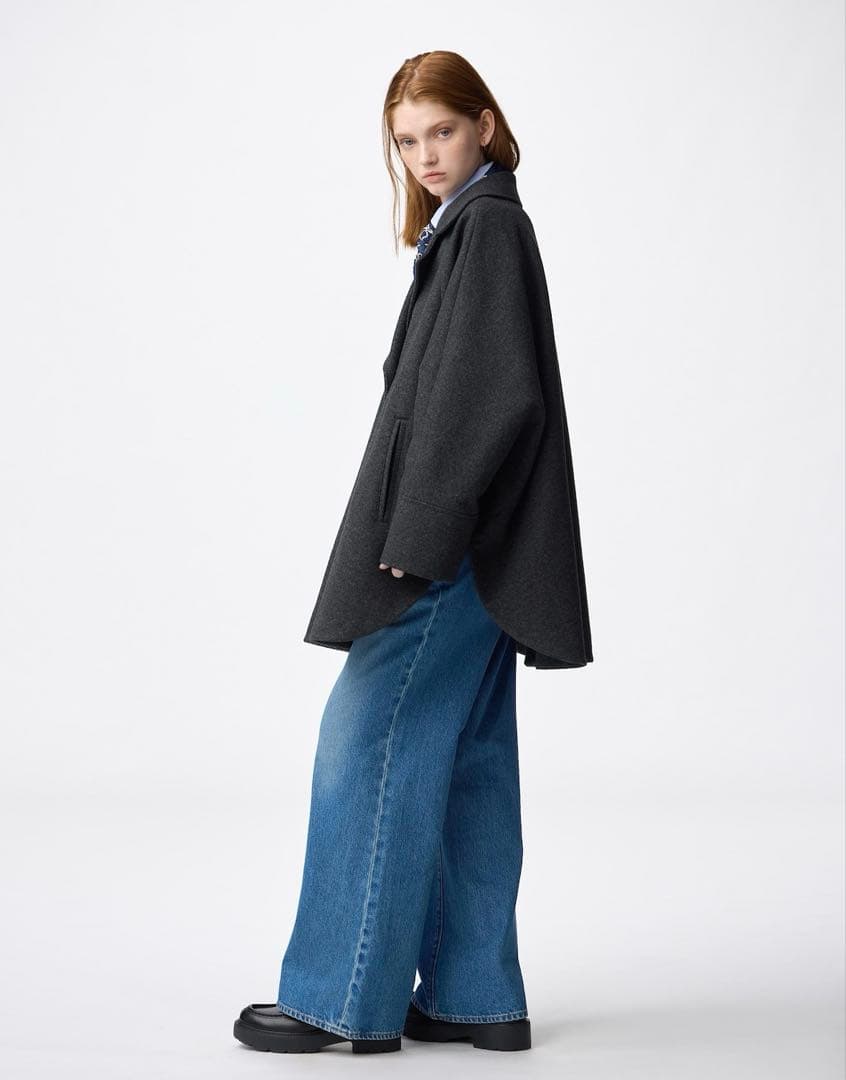 新品　タグ付き　コージーメルトンケープコート　gu GU 完売品