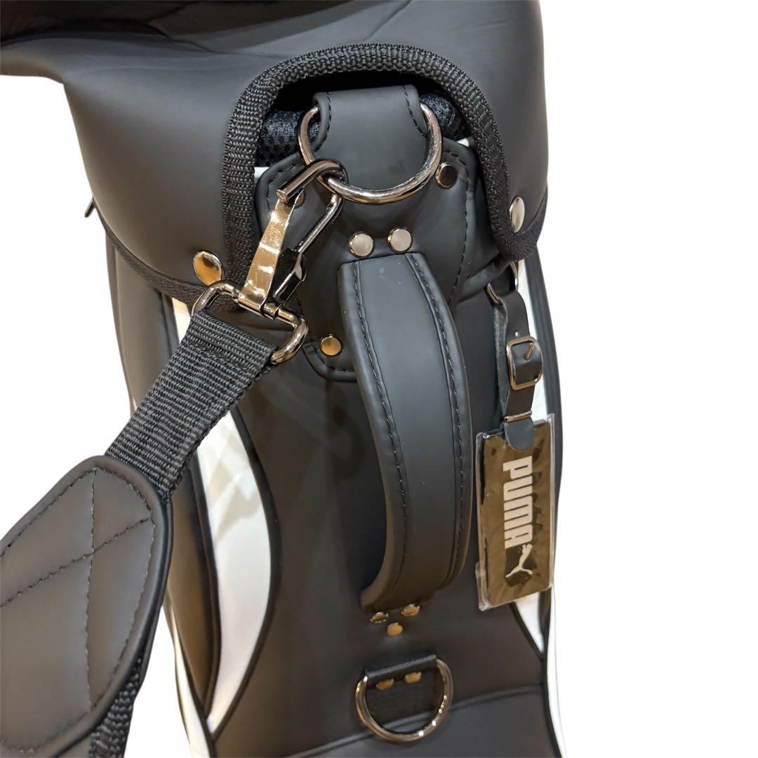 【3回使用】PUMA プーマ キャディバッグ　ゴルフバック　黒 ブラック