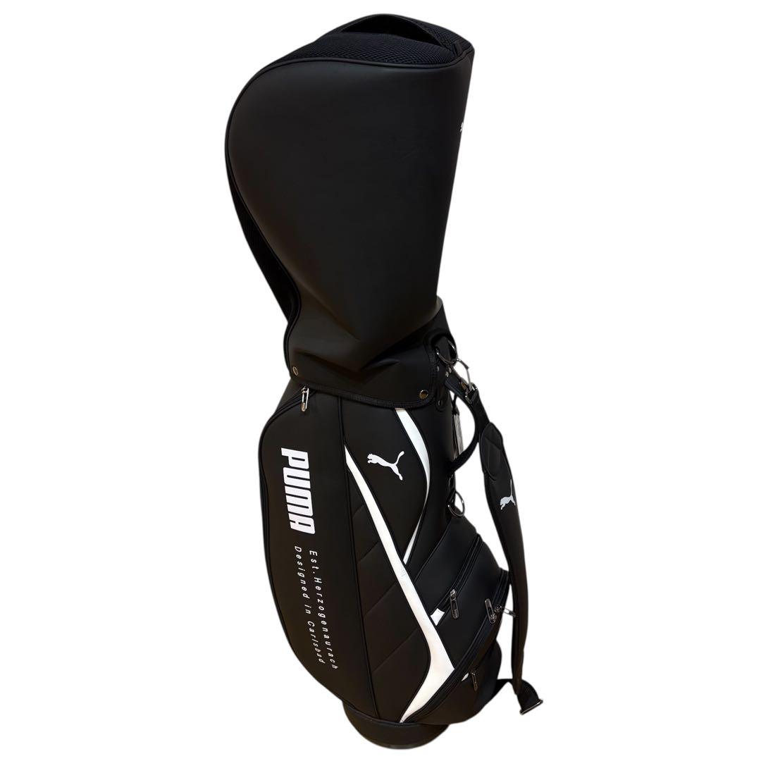 【3回使用】PUMA プーマ キャディバッグ　ゴルフバック　黒 ブラック