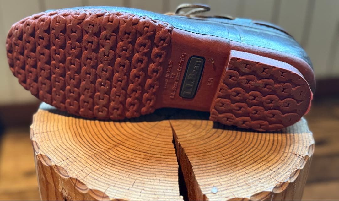 LLbeanビーンブーツ　ガッシュー　ブラウン レースアップ　赤ソール