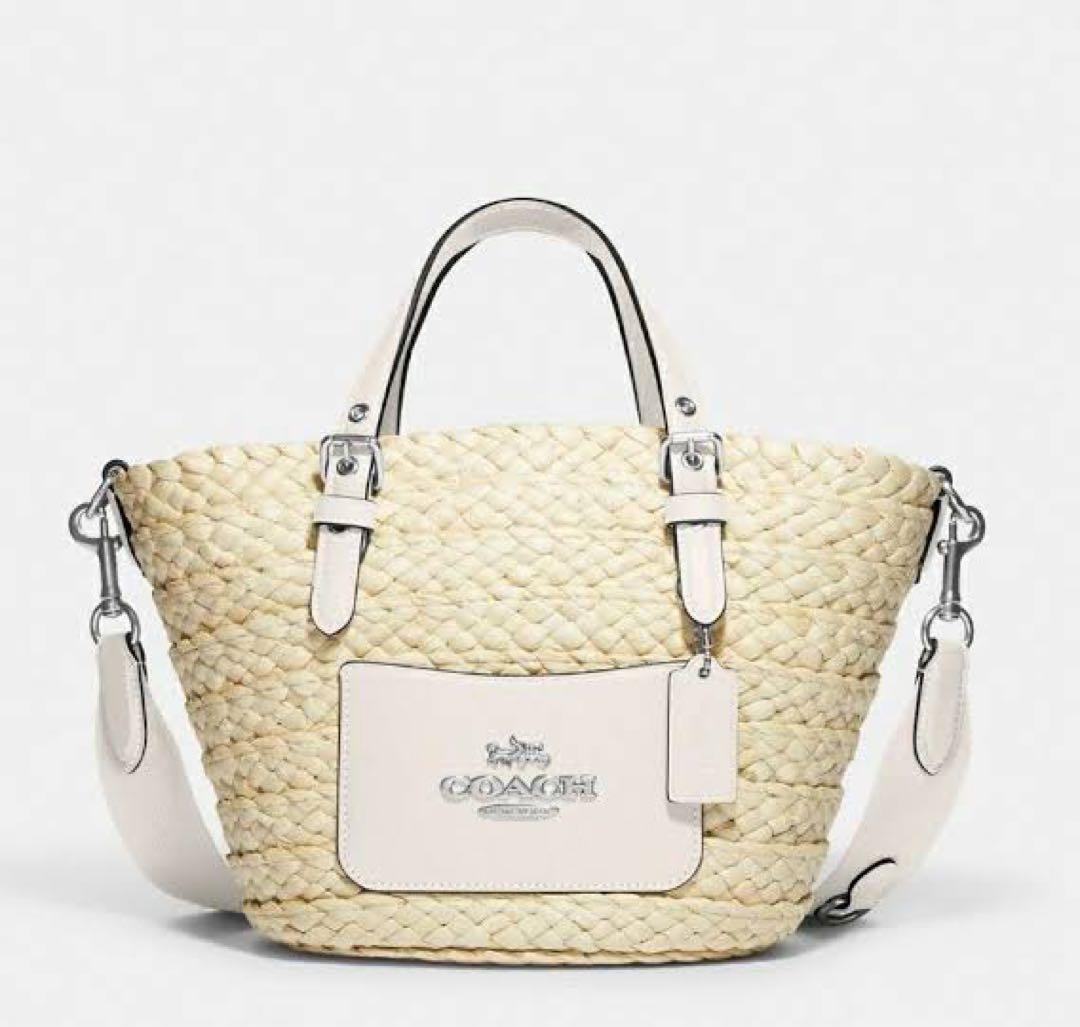 COACH かごバッグ ホワイト