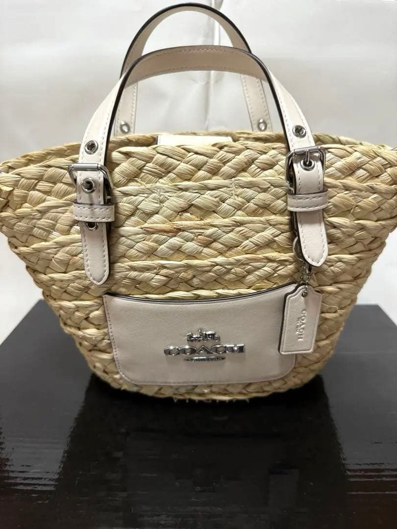 COACH かごバッグ ホワイト