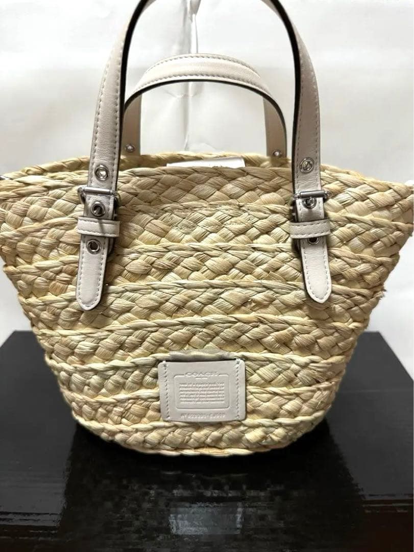 COACH かごバッグ ホワイト