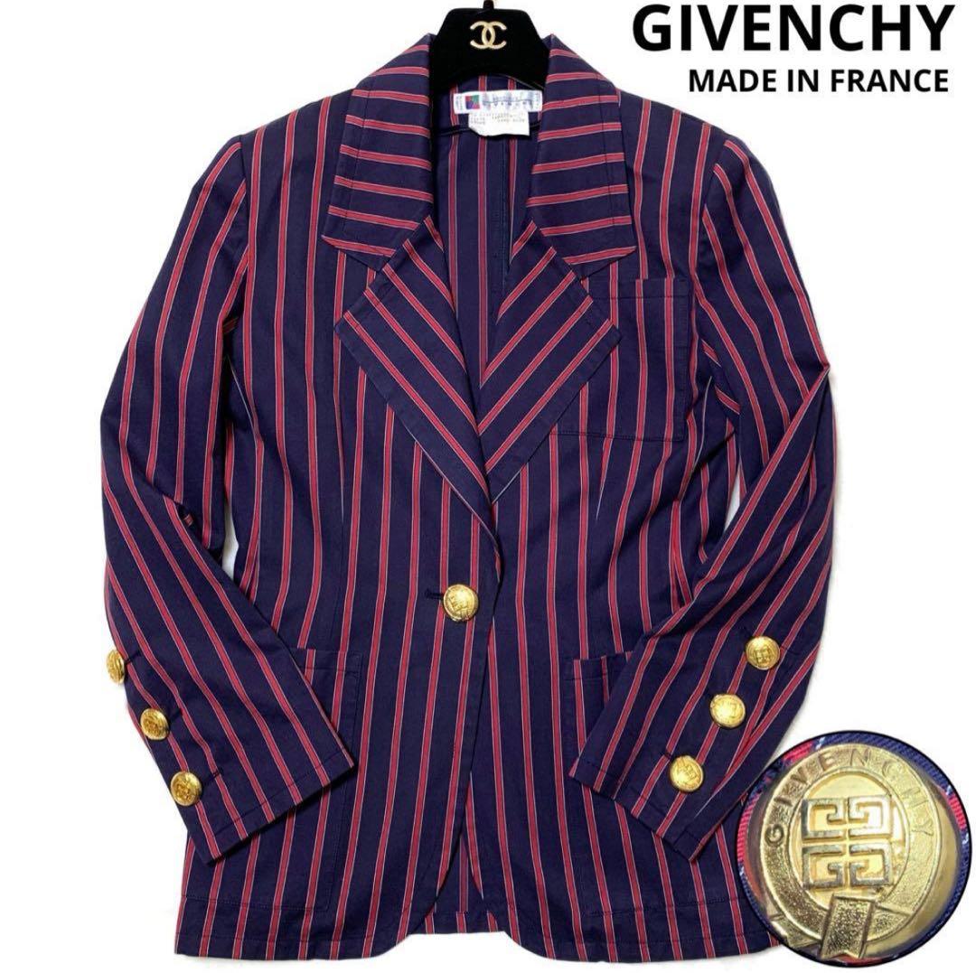 美品 GIVENCHY ヴィンテージ フランス製 金ボタン ブレザー ジャケット