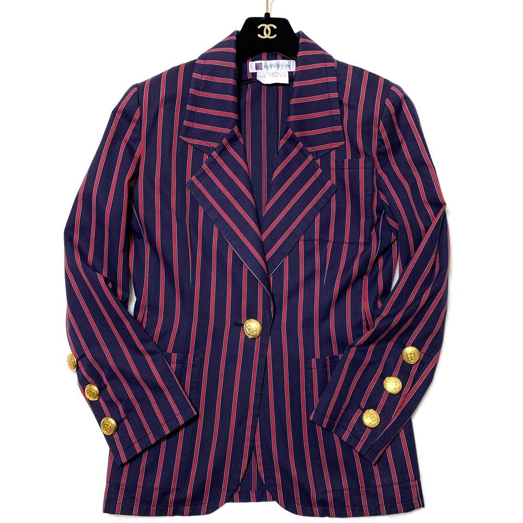 美品 GIVENCHY ヴィンテージ フランス製 金ボタン ブレザー ジャケット
