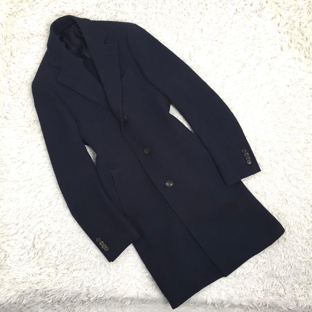 【イタリア製】LARDINI ラルディーニ ウール100 ロングチェスターコート