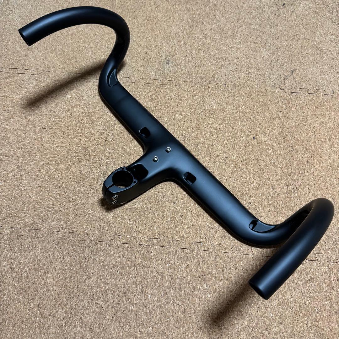 ロードバイク　一体型　カーボン　エアロ　ドロップハンドル　400-80mm