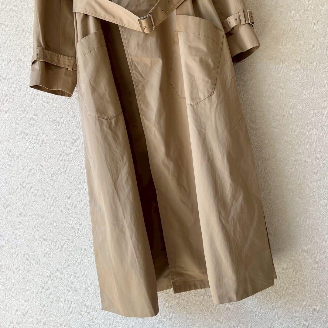 ebure ドレストレンチコート ベージュ ベルト付き ロング丈