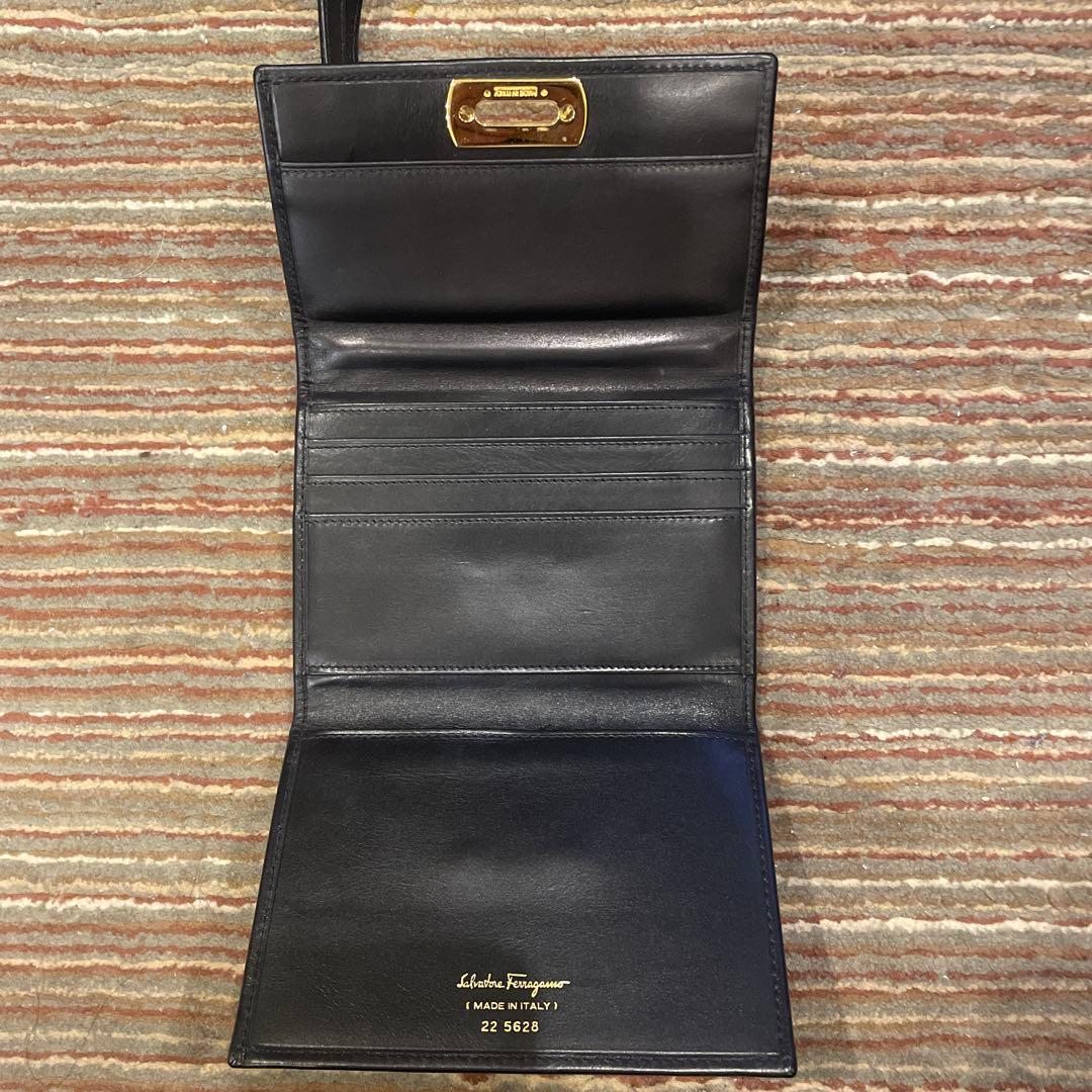 美品☆フェラガモ/SALVATORE FERRAGAMO三つ折りウォレット
