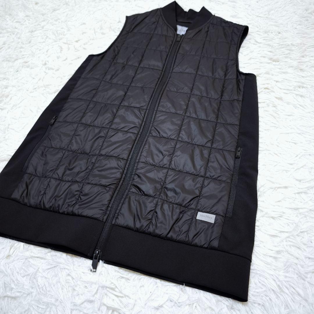 未使用級 MaxMara マックスマーラ カシミヤダウンベスト 黒 38