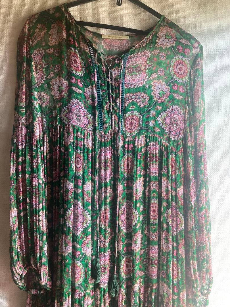 【ne quittez pas】ヌキテパ エスニック柄ロングスリーブドレス