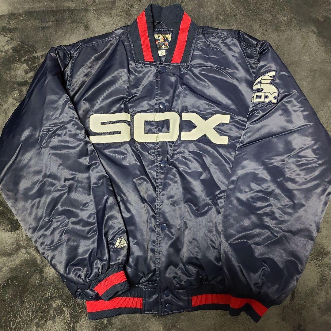 Majestic　シカゴホワイトソックス　クーパーズタウン　古着スタジャン　XL