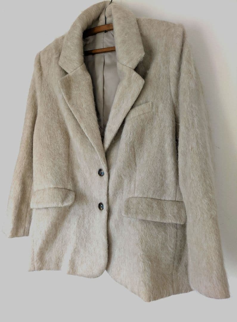 モヘアシャギージャケットコート-basementonline