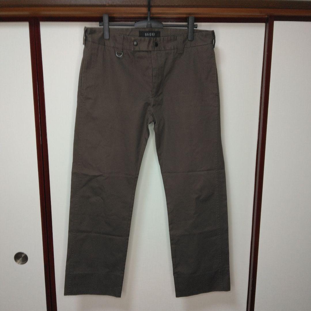 【 未使用 】GUCCI カジュアルパンツ カーキ色 Lサイズ