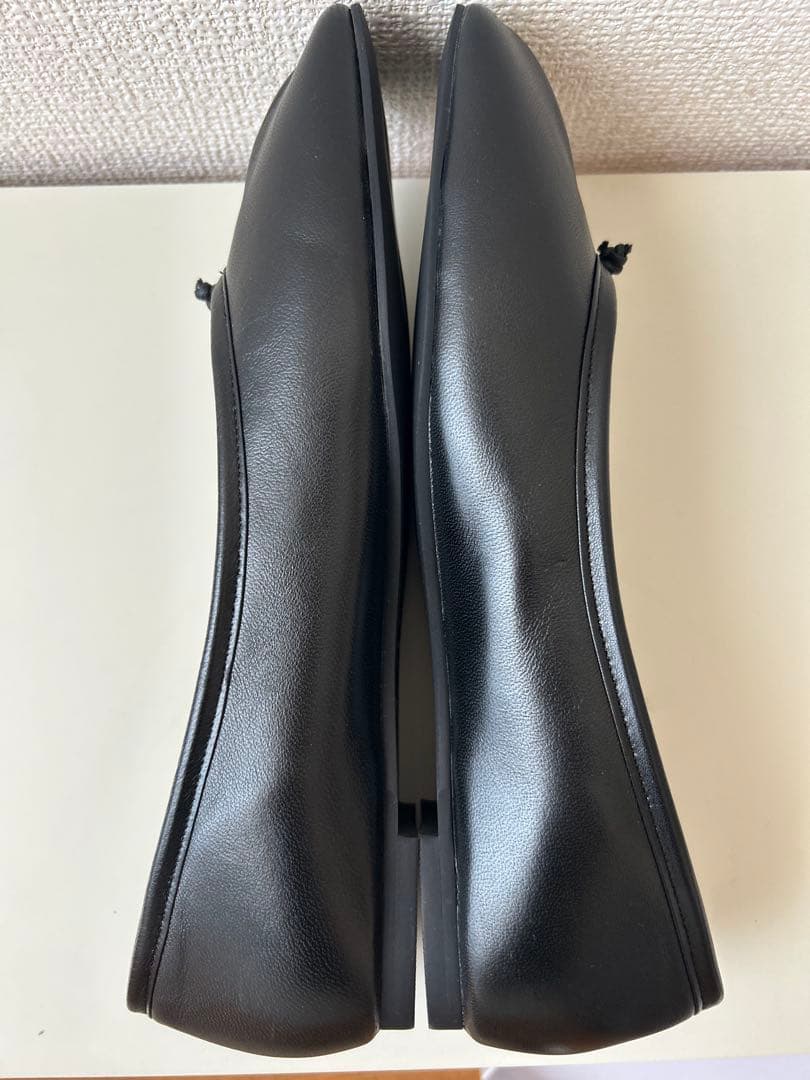 GRISE レザースクエアプリーツフラット24.5cm＊ゆかり