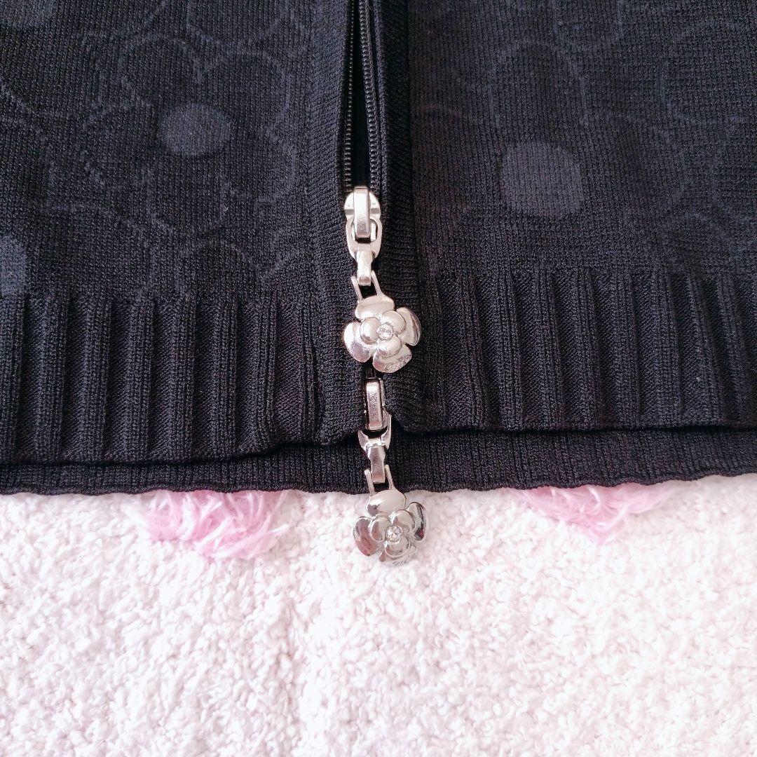 ♡エムズグレイシー♡2023年♡スカラフードジップアップニット♡パーカー♡フード