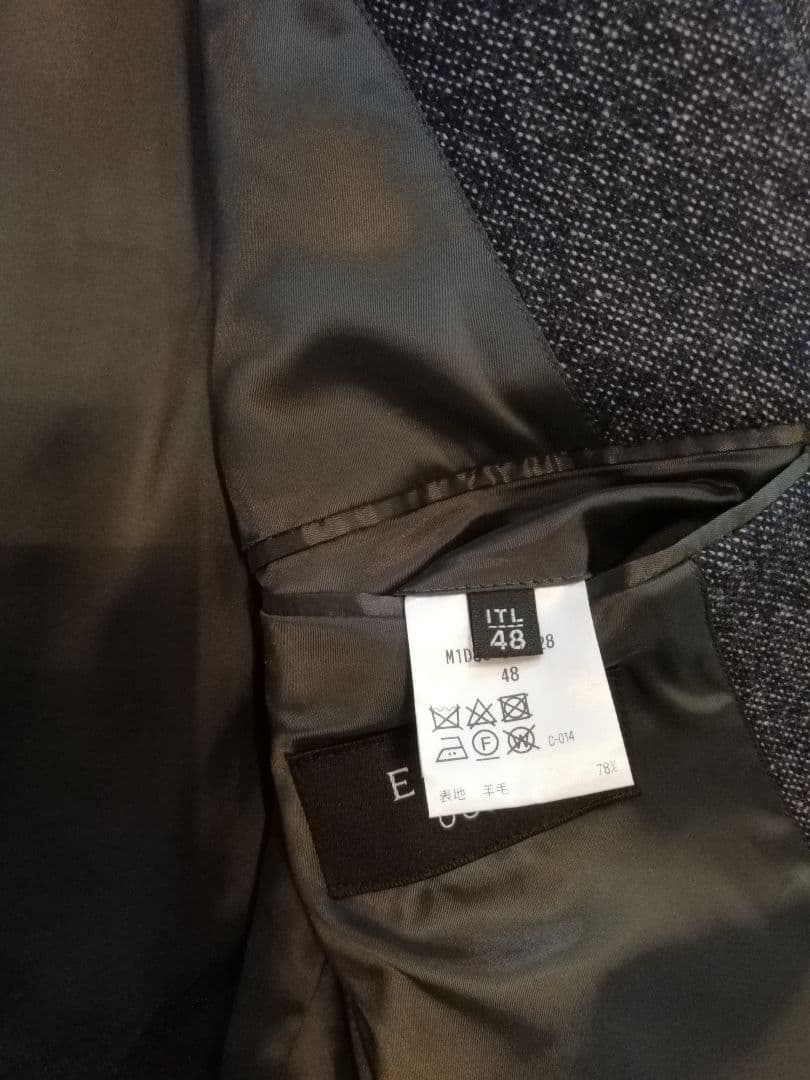 【新品】エポカウォモ／テーラードジャケット アンゴラ入り L／48（ITL48）