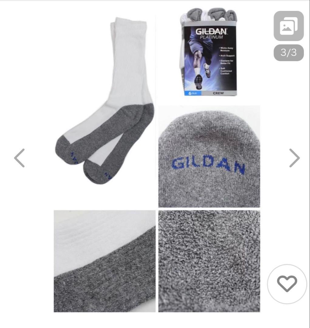 GILDAN PLATINUM ソックス 6P×3セット