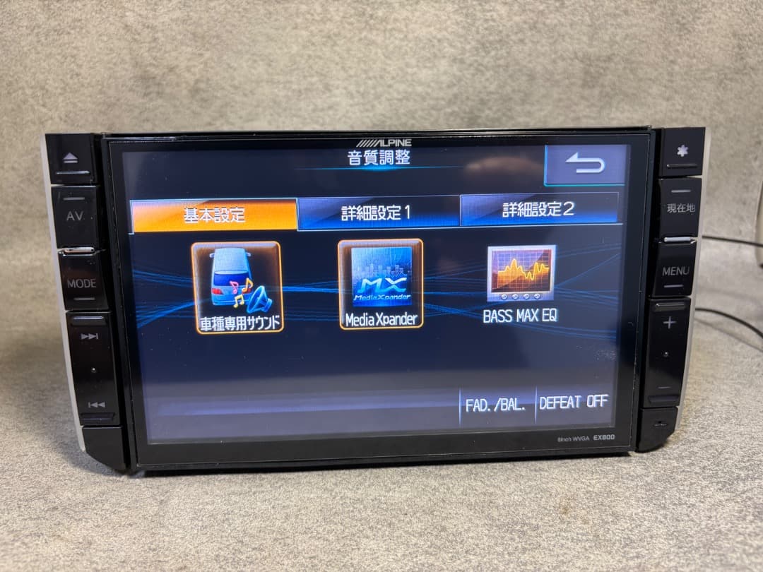 アルパイン EX800 地図データ 2014 9インチ