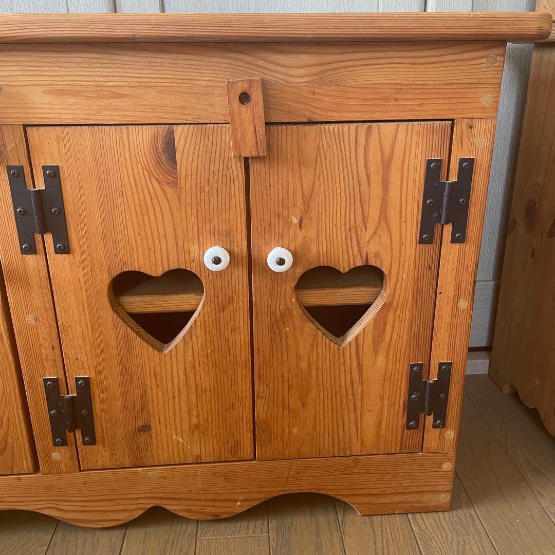 ココア◎used）カントリー家具　キャビネット　ローボード　テレビ台