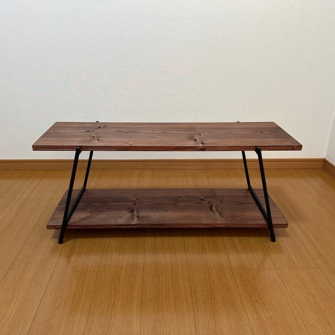 アイアンローテーブル　アイアンシェルフ　ローボード　什器　テキーラレッグ　板付