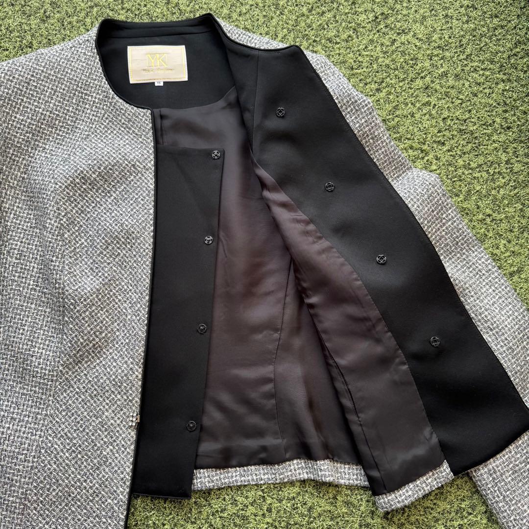 Yukiko Kimijima 大きいサイズ ノーカラージャケット