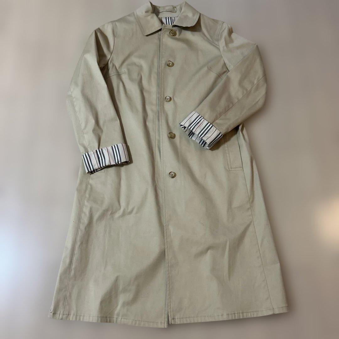 Burberry ベージュ トレンチコート ストライプ袖