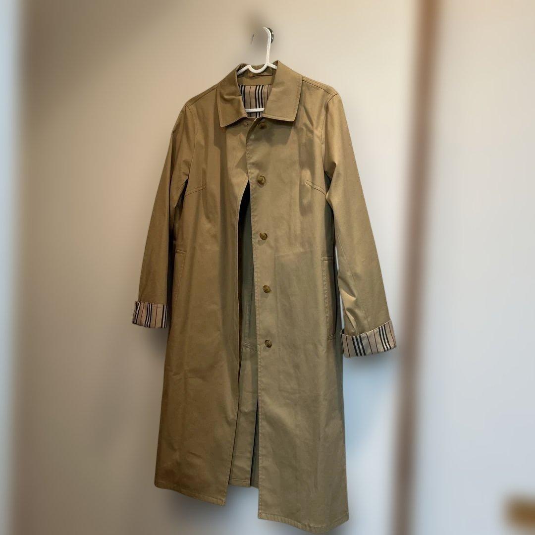 Burberry ベージュ トレンチコート ストライプ袖