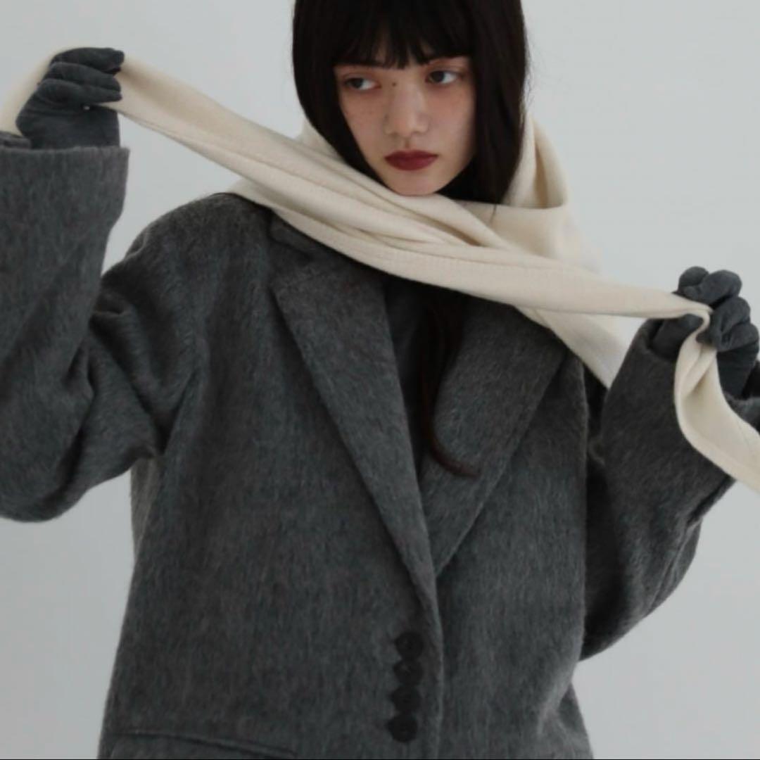 aere シャギージャケットコート グレー　38