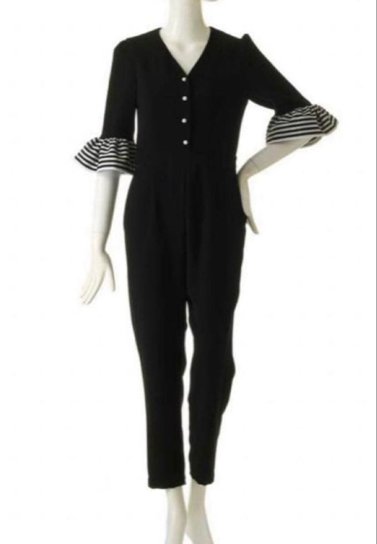 【美品】BORDERS at BALCONYツイルクロスジャンプスーツ