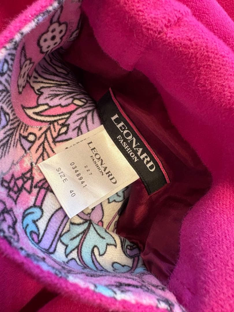 レオナール　アンゴラ&ウールコート　L〜LL