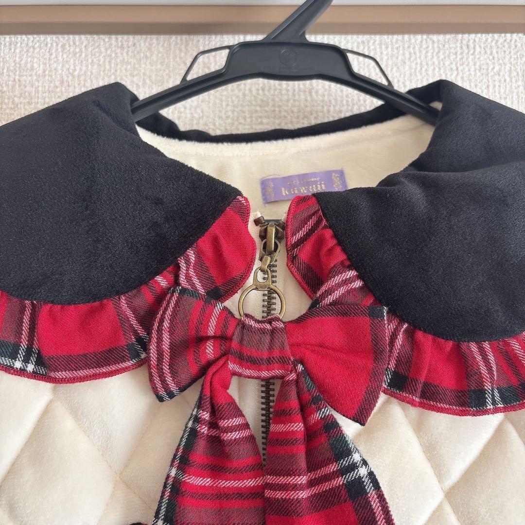 axes femme kawaii フリルキルティングブルゾン