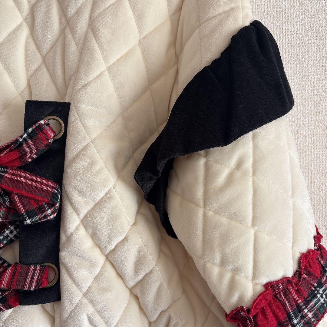 axes femme kawaii フリルキルティングブルゾン