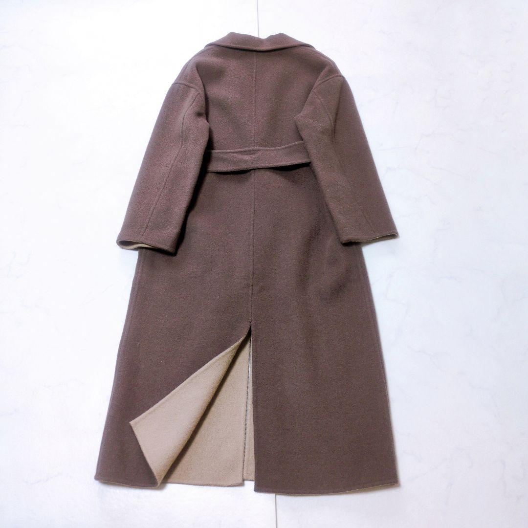 美品✨️Noela ダブルフェイス リバーコート❁ロング 上品配色 リバーシブル