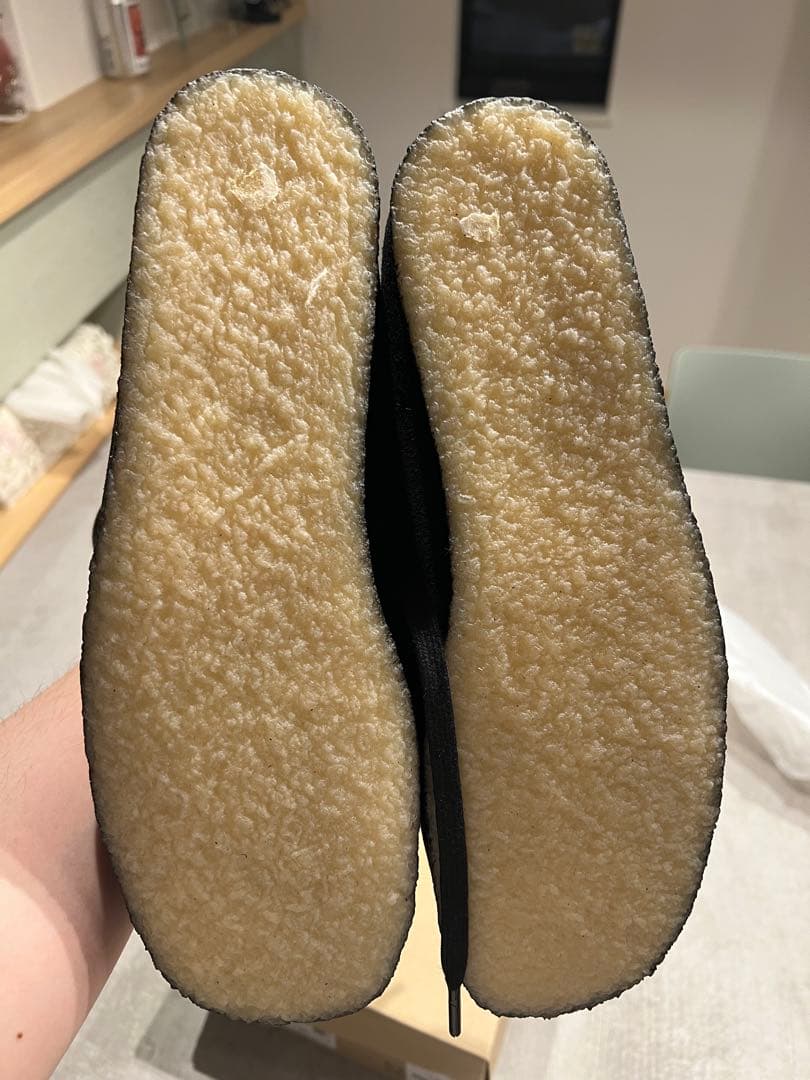 靴 Clarks Wallabee \"Black Suede\"