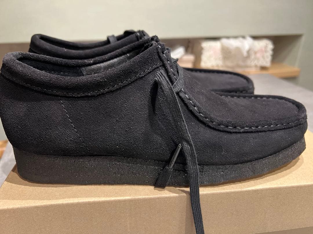 靴 Clarks Wallabee \"Black Suede\"
