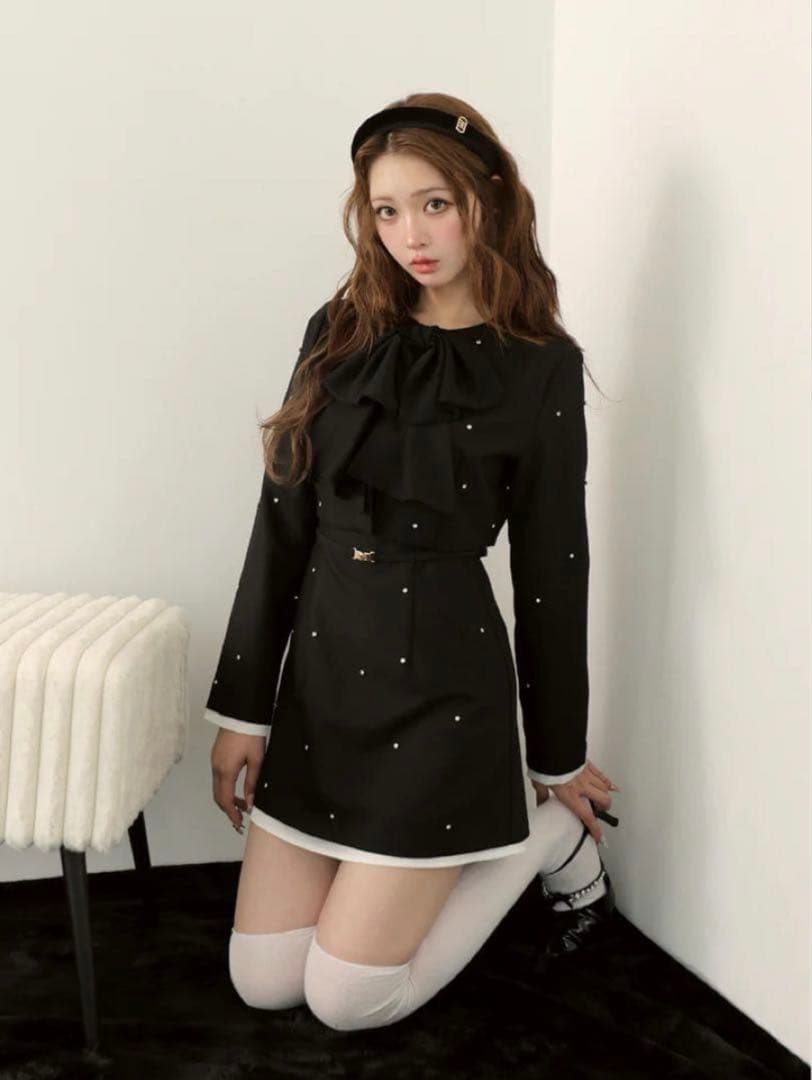 エムミーエメ　Mmeeme Ribbon bijou mini onepiece