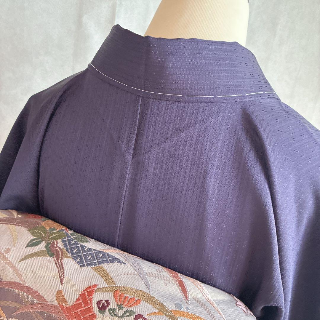 訪問着　フルセット　着物　正絹　ロング丈　しつけ糸付き　紫　梅の枝　結婚式　G9