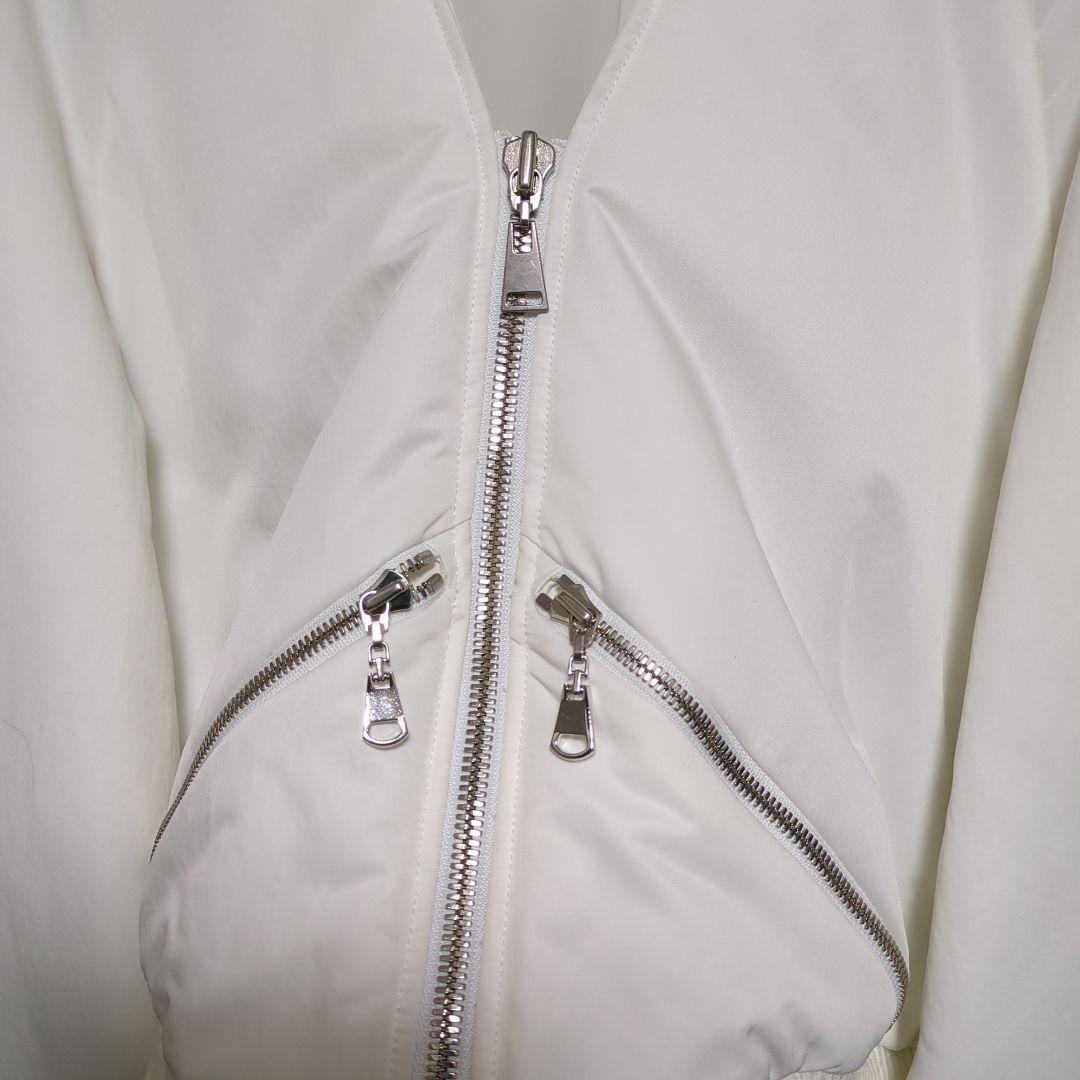 【お買取】Acuod by Chanuのホワイト ボンバー ジャケット