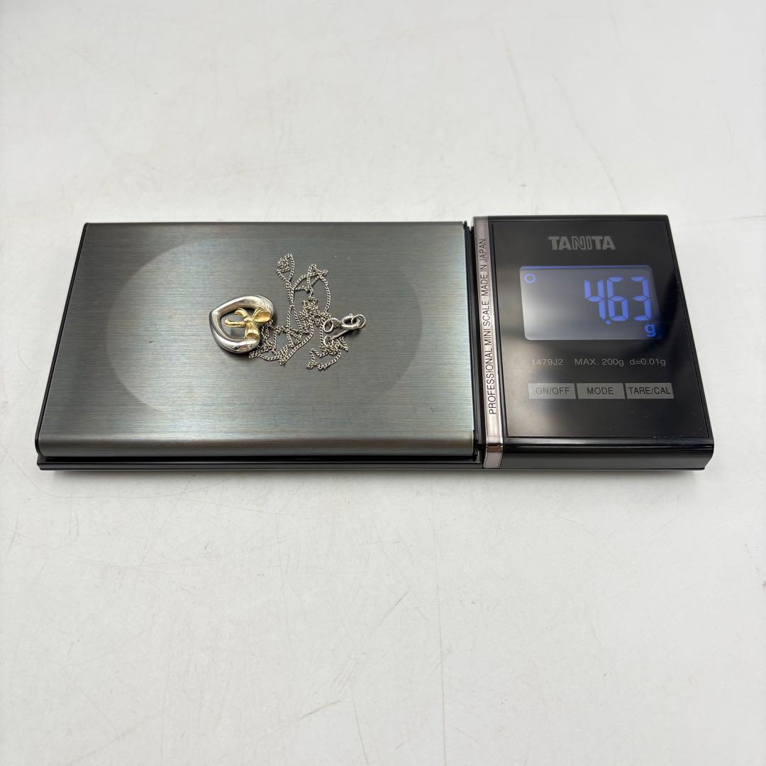 ティファニー ハートリボンネックレス 925 K18 1019-S7112s