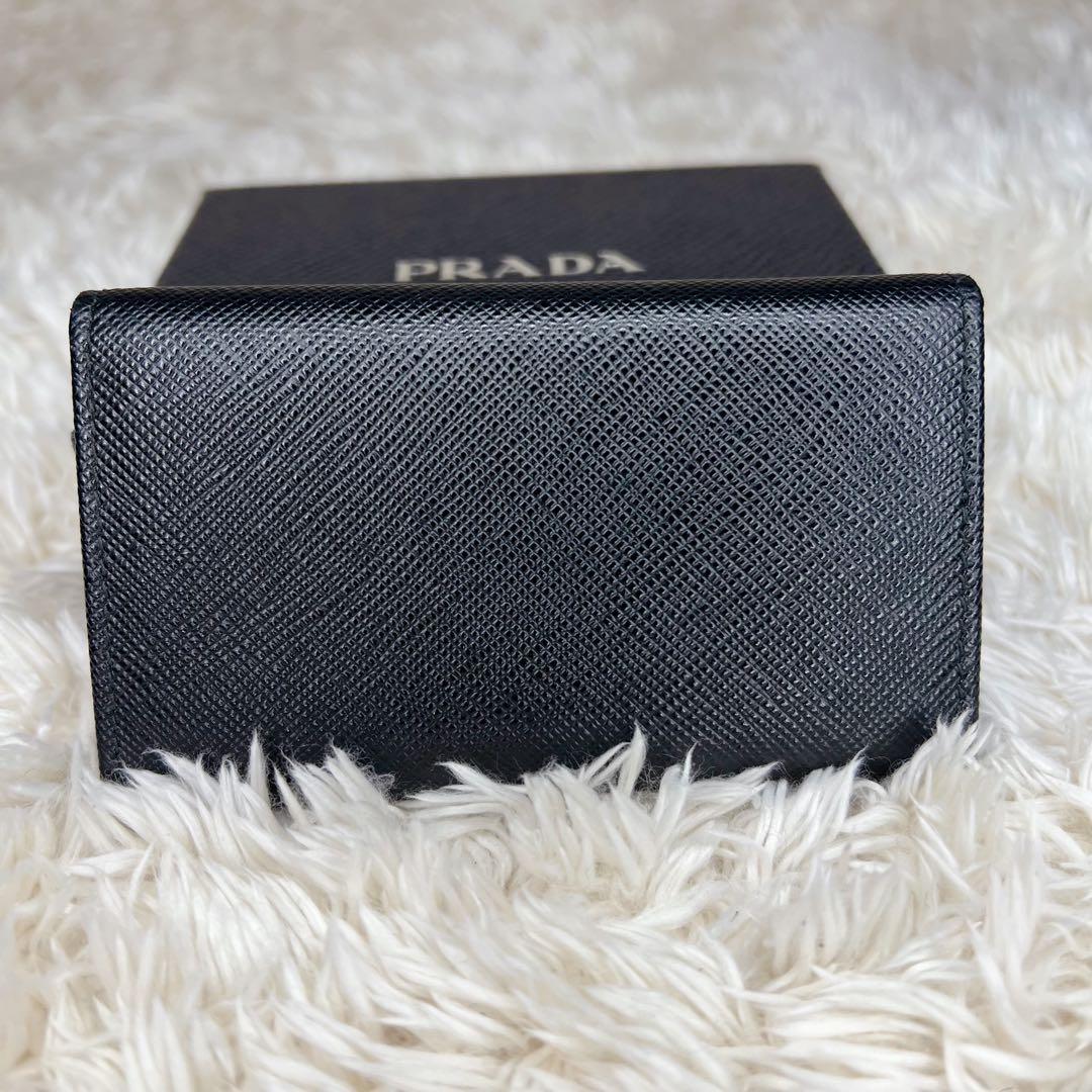 【美品】 PRADA 6連キーケース サフィアーノ レザー 三角ロゴ