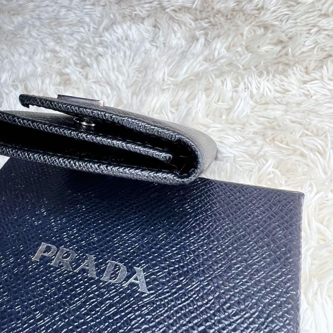 【美品】 PRADA 6連キーケース サフィアーノ レザー 三角ロゴ
