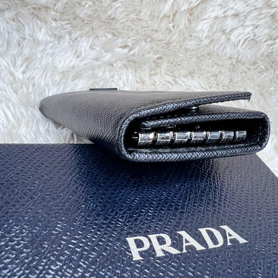 【美品】 PRADA 6連キーケース サフィアーノ レザー 三角ロゴ