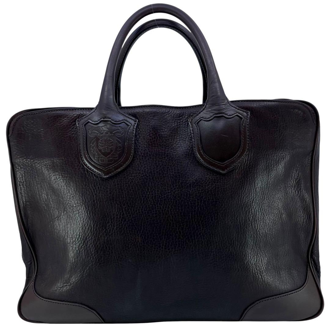 【美品】ポールスミス ハンドバッグ ブリーフケース レザー 本革 茶 A4可