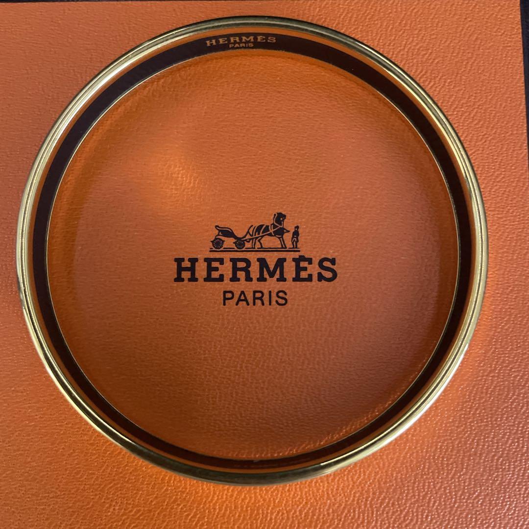 鑑定済み　エルメス バングル エマイユMM 腕輪 ブレスレット　七宝焼き　馬車