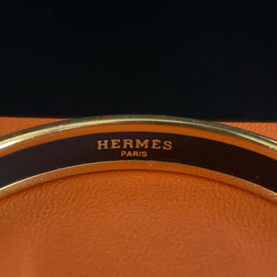 鑑定済み　エルメス バングル エマイユMM 腕輪 ブレスレット　七宝焼き　馬車