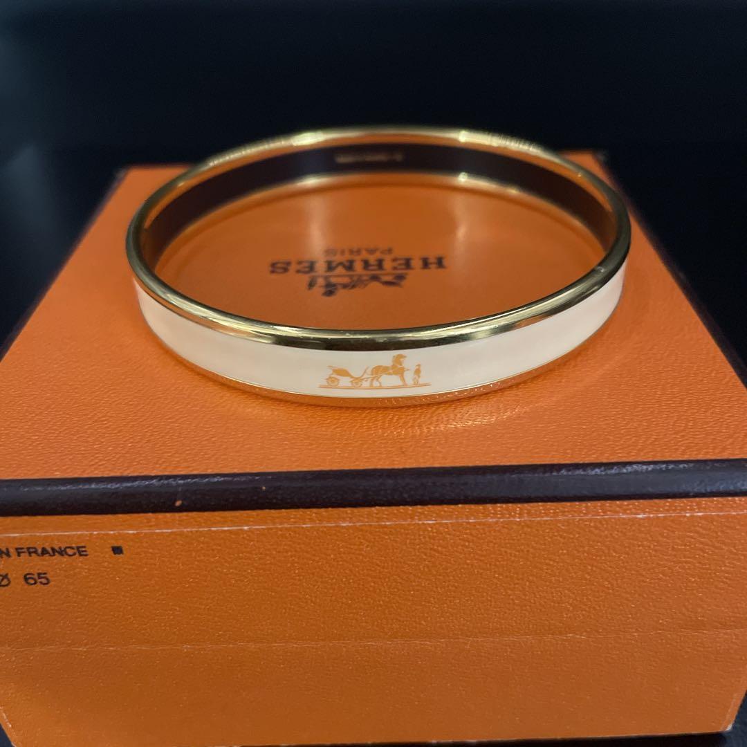 鑑定済み　エルメス バングル エマイユMM 腕輪 ブレスレット　七宝焼き　馬車